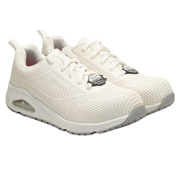 Skechers Work Uno SR Composite Toe Color White Women's Shoes Size 9 B - Medium - Picture 1 of 11